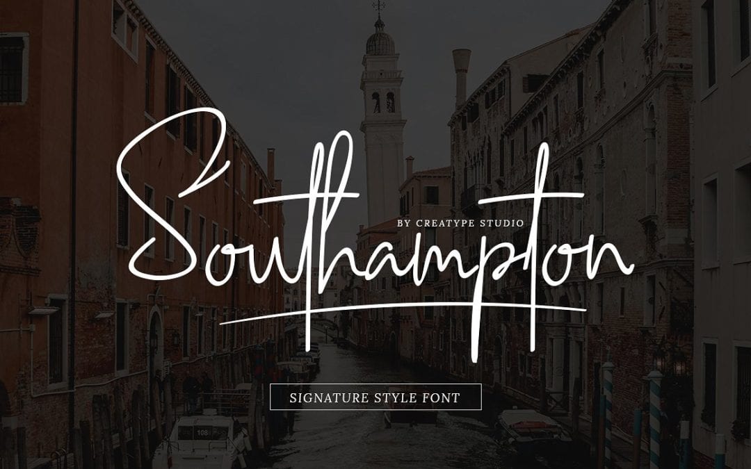 Southampton Handwritten Signature Font