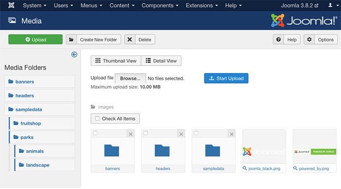 Joomla 3 Media Manager