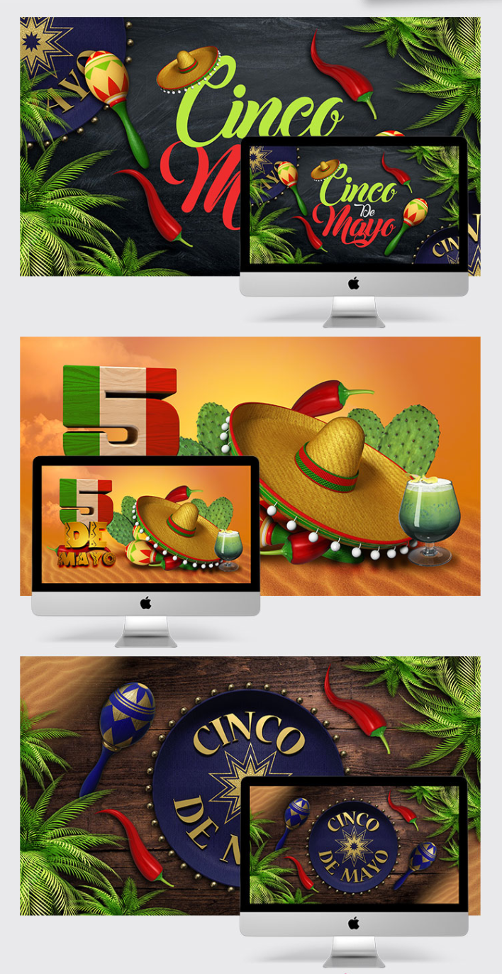 Cinco de Mayo Wallpaper PSD Template - LTHEME