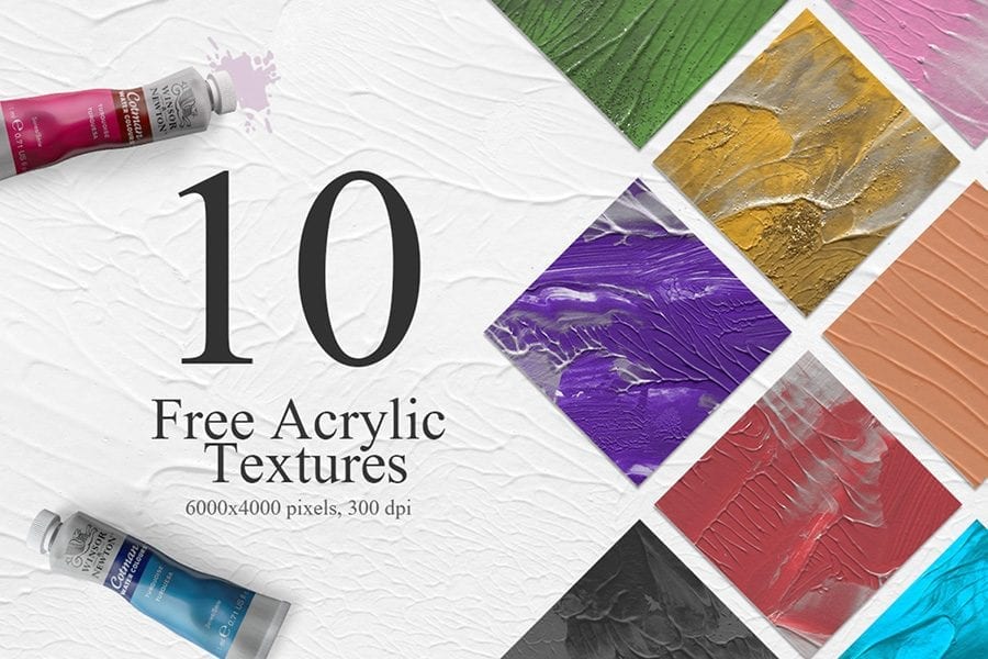 Set Of Colorful Acrylic Texture