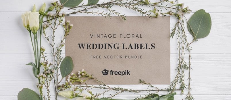 Free Wedding Floral Vector Labels