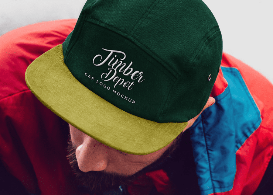Photorealistic Cap With Embroidered Logo MockUp
