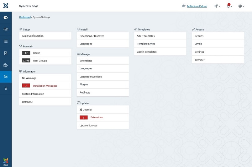 Joomla 4 System Settings