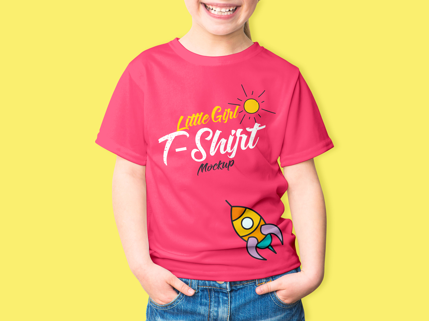 child t shirt mockup Little Shirt PSD Girl Mockup T   LTHEME