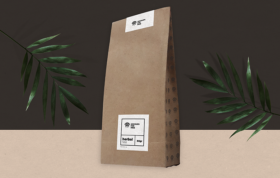 Download Organic Tea Pack MockUp PSD Template - LTHEME