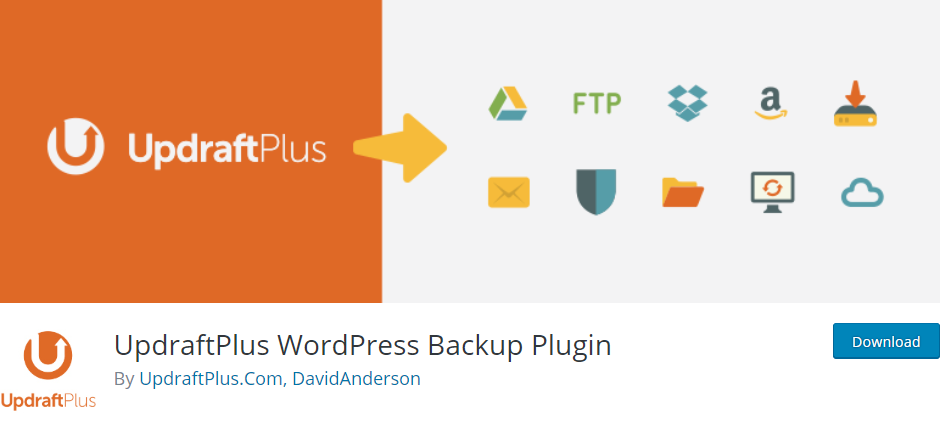 Updraftplus Wordpress Database Backup Plugin