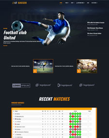 Lt Soccer Onepage – Free Single Page Responsive Joomla Soccer Theme