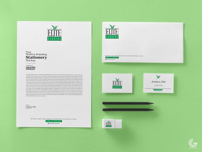 Download Free Branding Stationery MockUp PSD Template - LTHEME PSD Mockup Templates