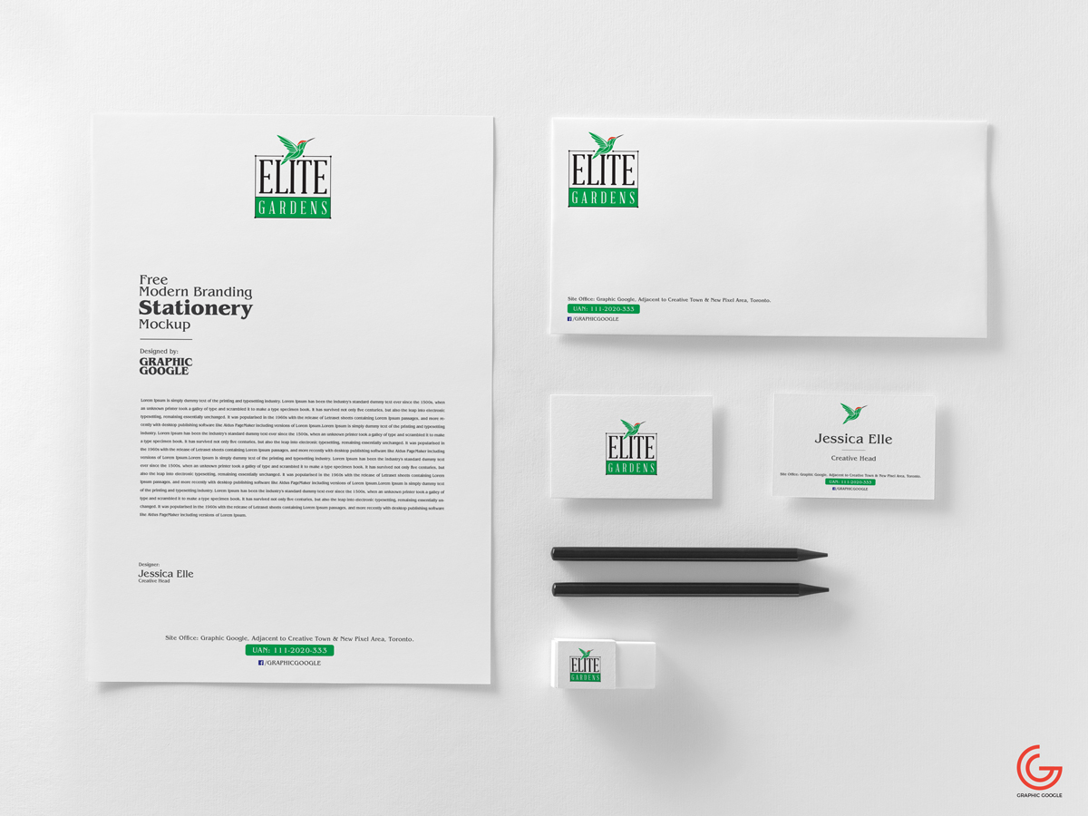 Download Free Branding Stationery MockUp PSD Template - LTHEME PSD Mockup Templates