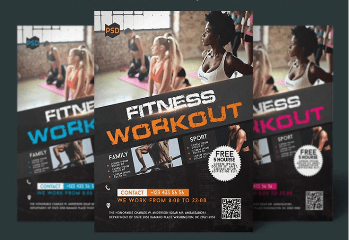 Free Fitness Flyer Template Ltheme