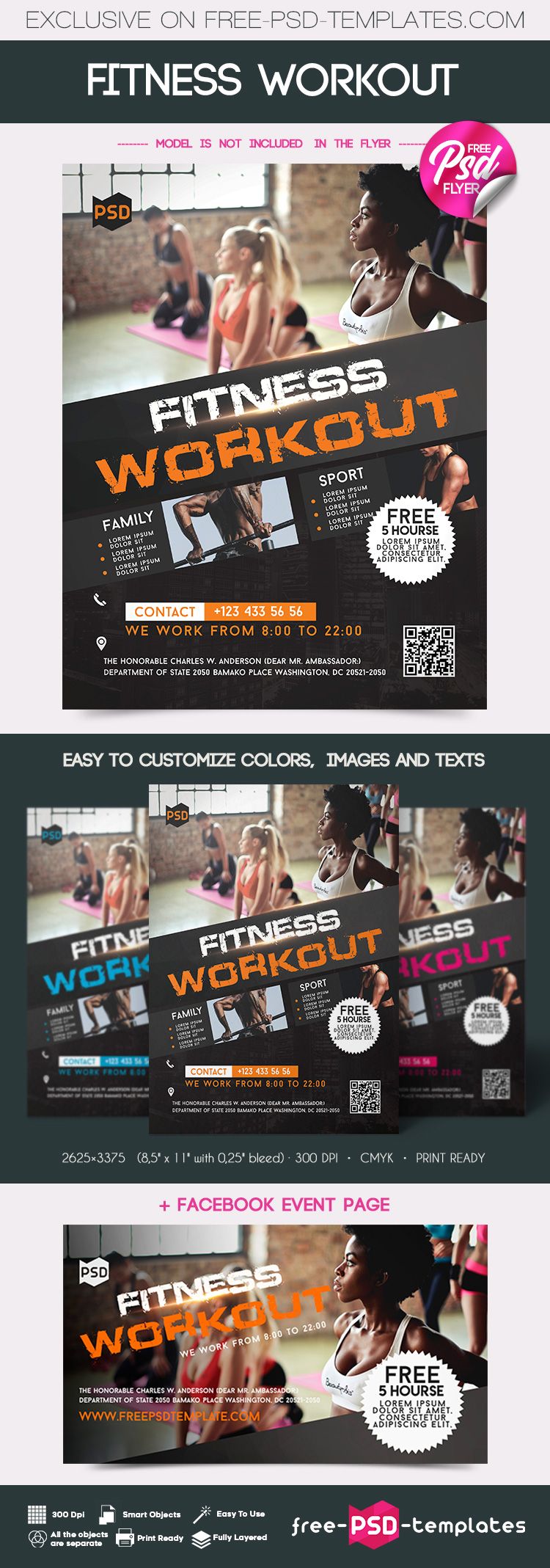 Free Fitness Flyer Template Ltheme