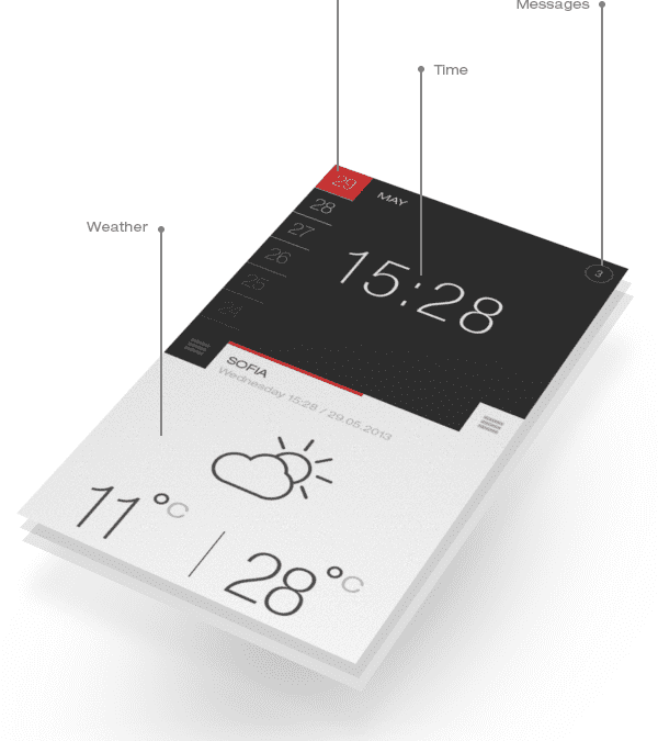 Weather & Time App MockUp PSD Template