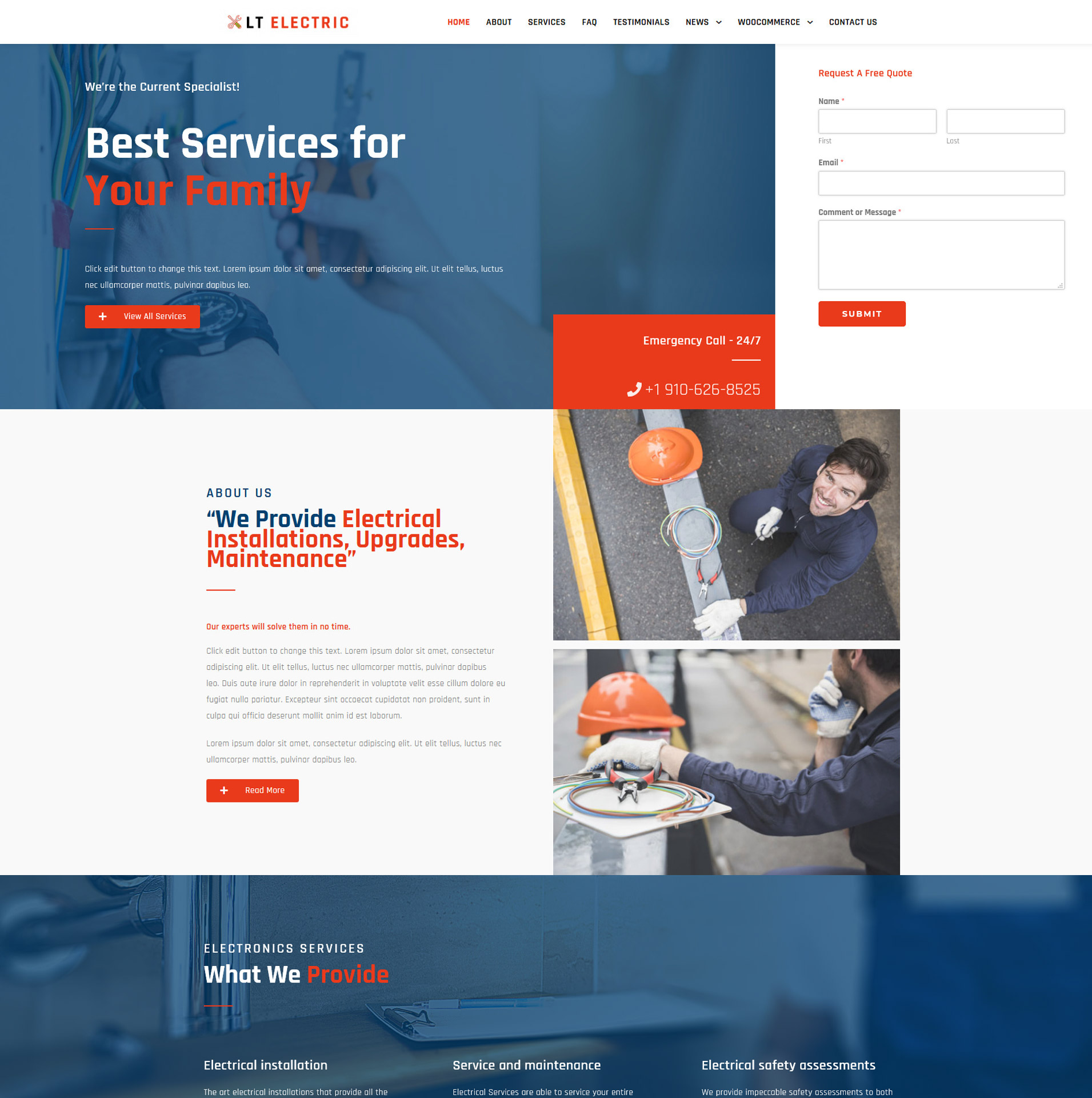 LT Electric – WordPress Electrical Theme / Business wordpress themes LT Electric – WordPress Electrical / Business theme