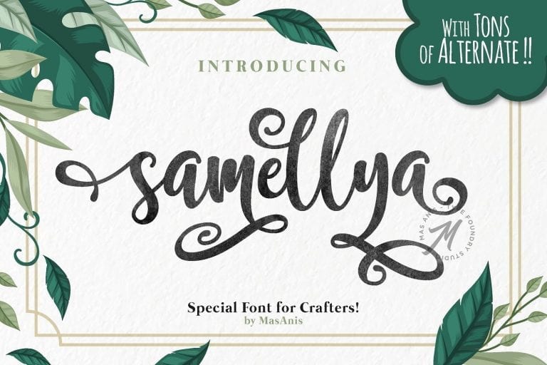 Samellya Free Brush Script Typeface