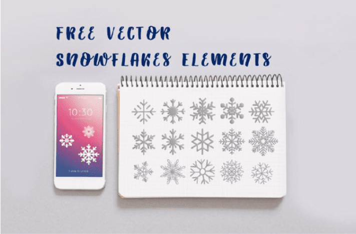 Set Of Free Snowflake Vector