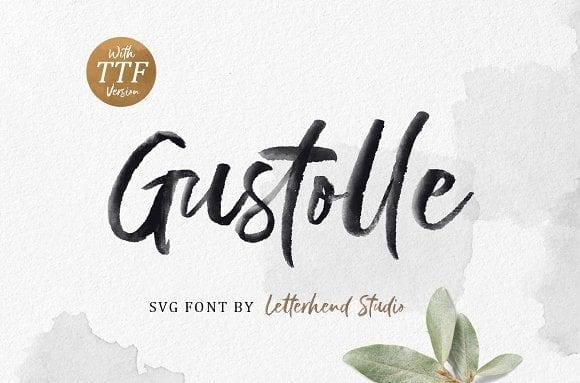 Gustolle Modern Brush Script Font