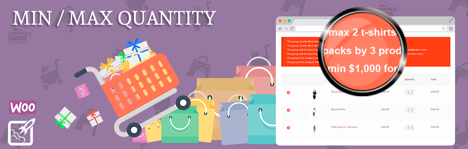 Min and Max Quantity for Woocommerce Quantity plugin