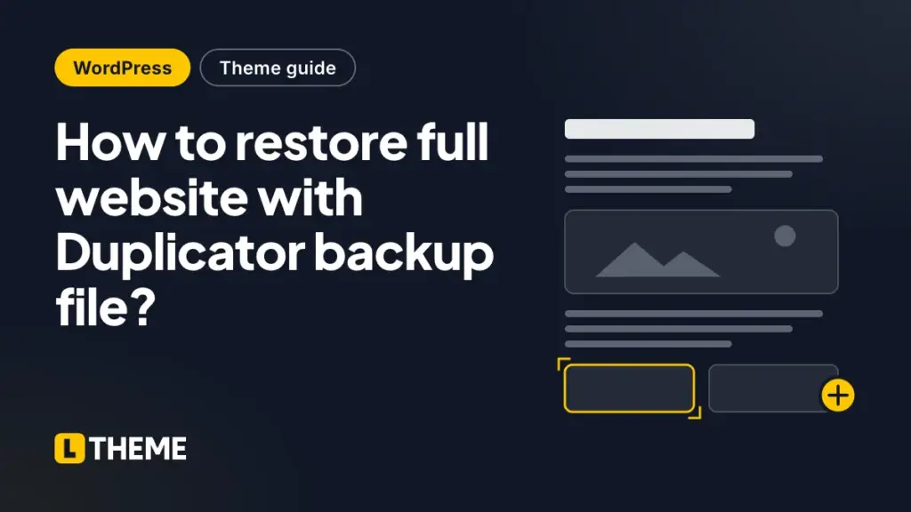 How to restore full website with Duplicator backup file?