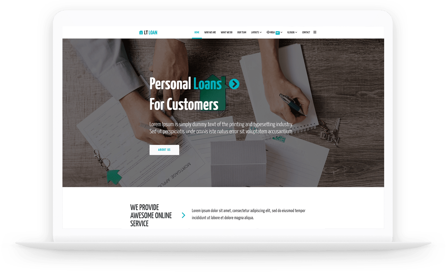 LT Loan Onepage Free Single Page Business Joomla template