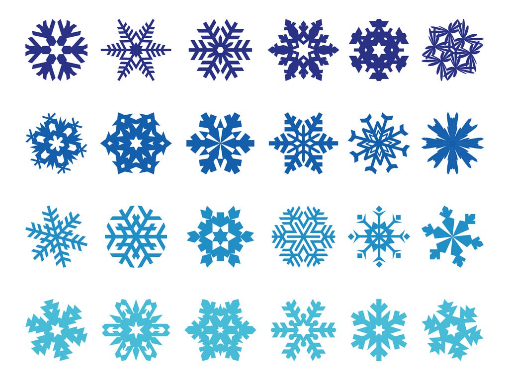 Download Pack Of Snowflake Vector Free Download - LTHEME