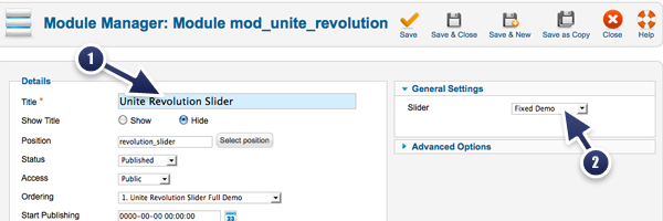 Set Up The Unite Revolution Slider Extension