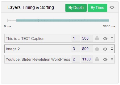 Layer Sorting And Timing in Unite Revolution Slider