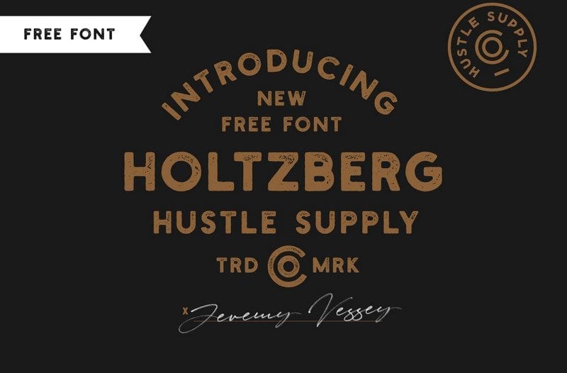 Holtzberg Free Vintage Display Fonts