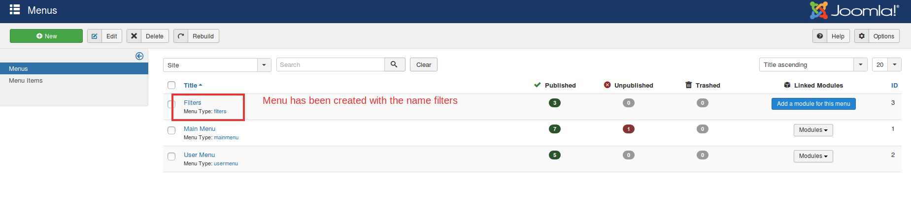 How to Display Filters in a Tree Structure?