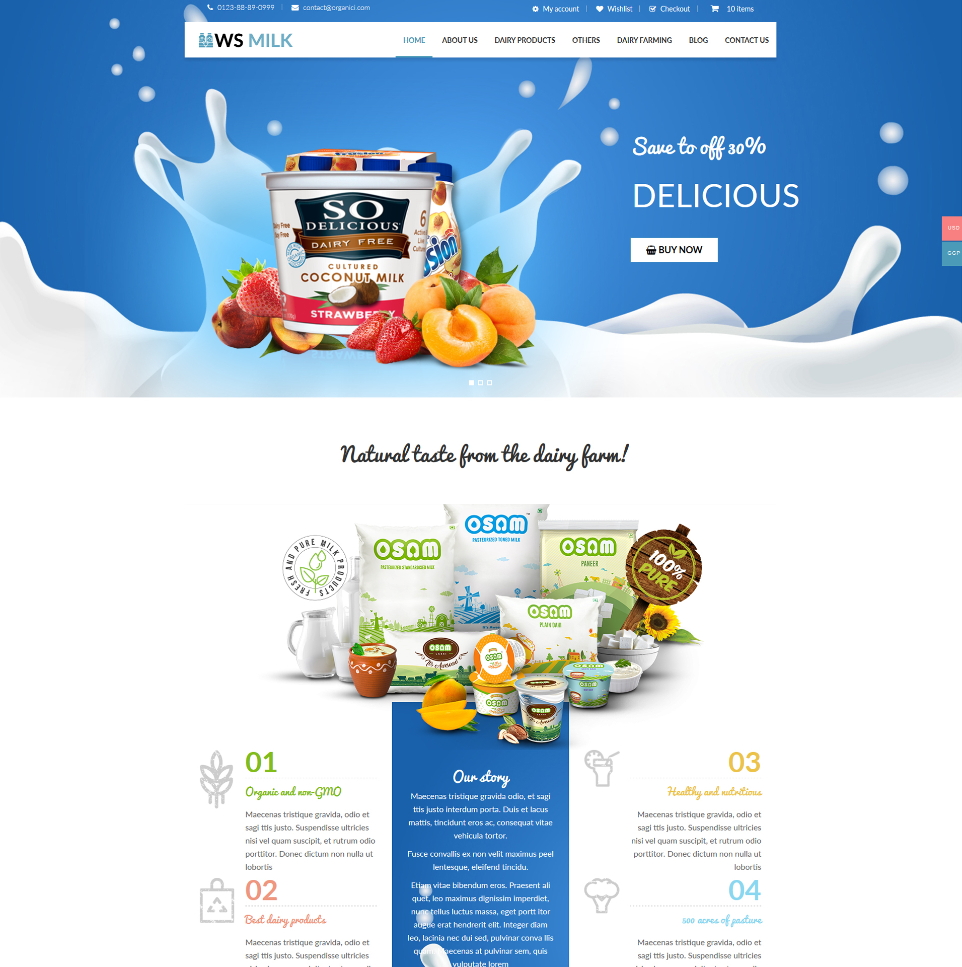 WS Milk – Free Dairy WooCommerce WordPress theme WS Milk – Dairy WooCommerce theme