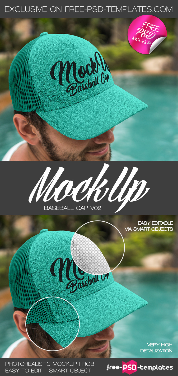 210+ Baseball Cap Mockup Template Zip File