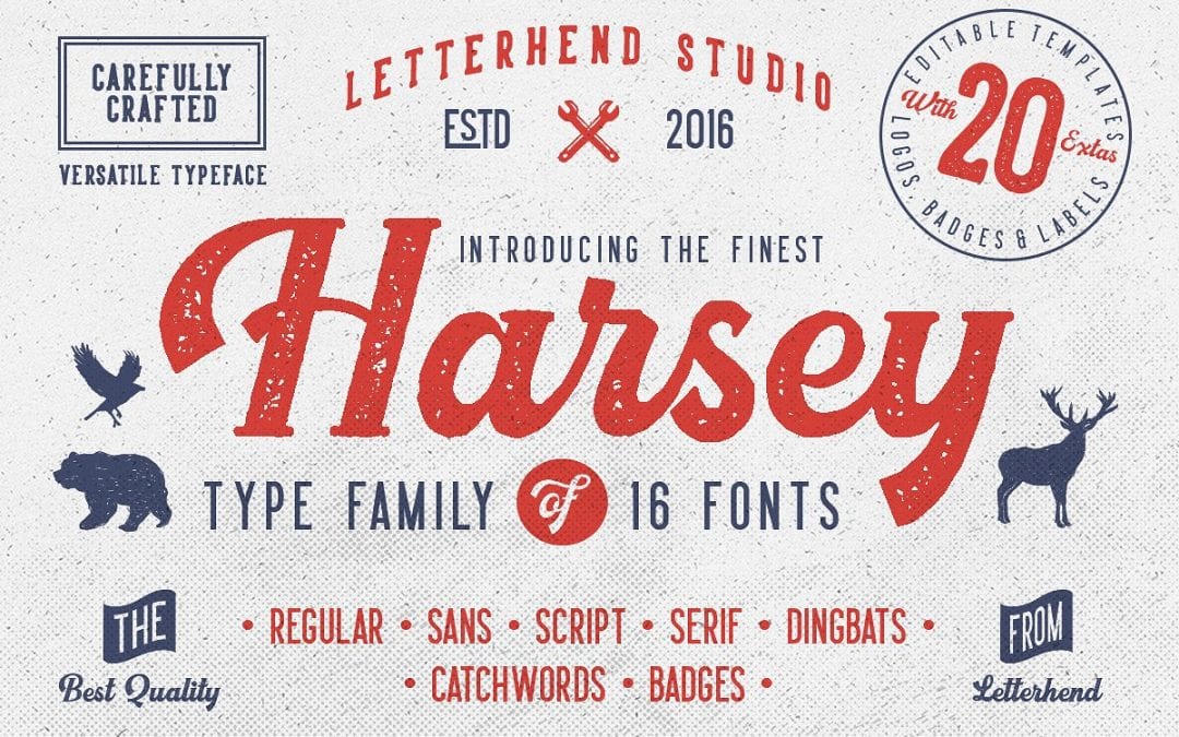 Harsey Free Retro Fonts