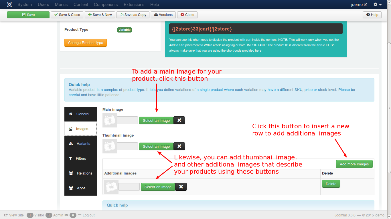 Create Variable Cart Images