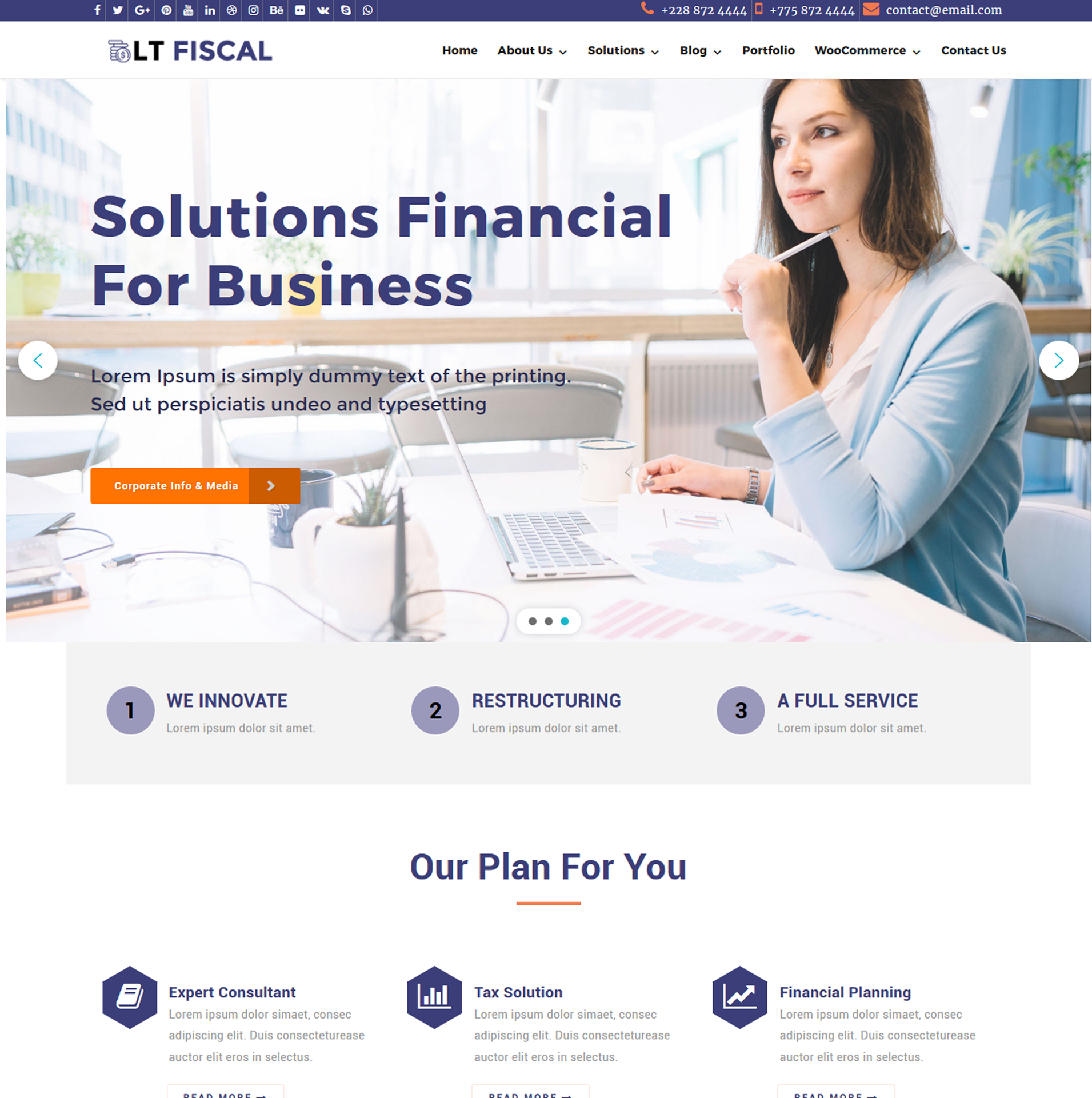 LT Fiscal – Free Finance wordpress theme LT Fiscal – Finance WordPress theme