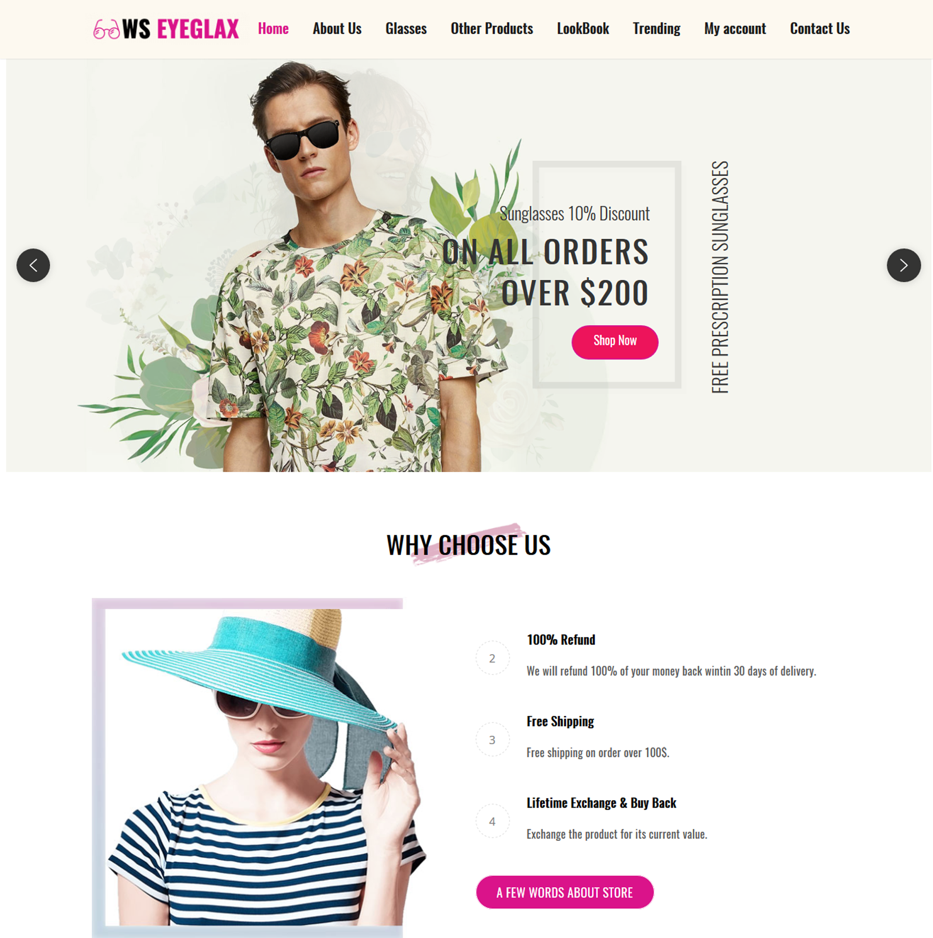 WS EyeGlax – Free Fashion & Accessories WordPress theme WS EyeGlax – Fashion & Accessories WordPress theme