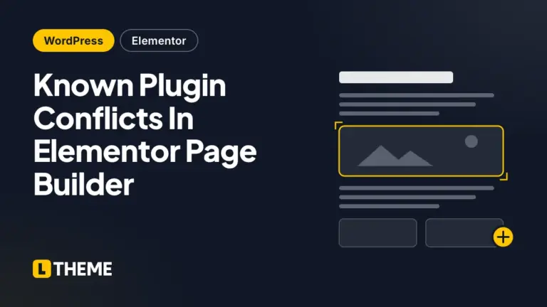 Known Plugin Conflicts In Elementor Page Builder