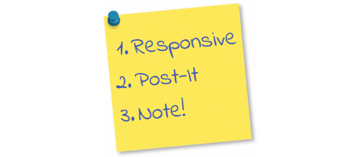 Responsive Post-It Note