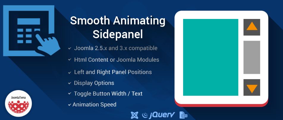 Smooth Animating Sidepanel - Joomla Module Panel Extension