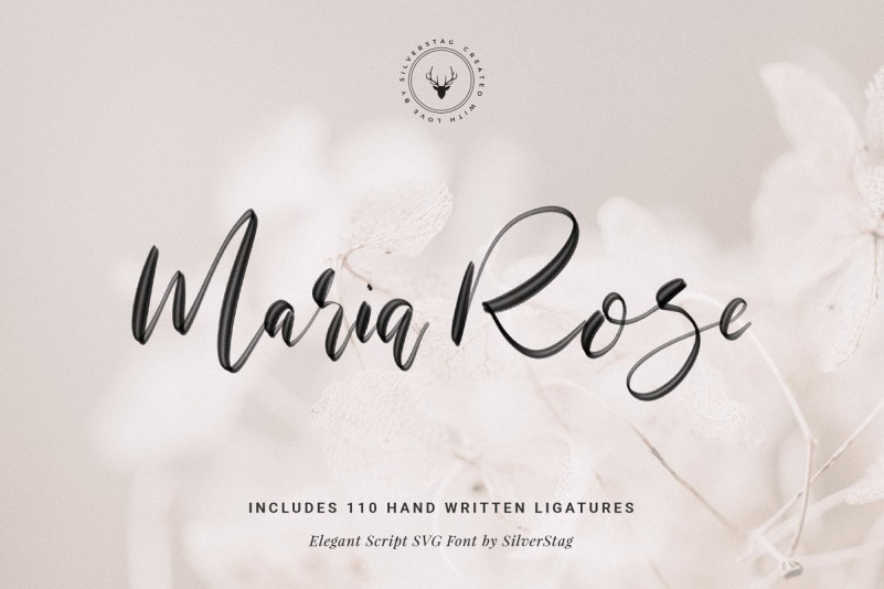 Free Maria Rose Script Svg Font Ltheme