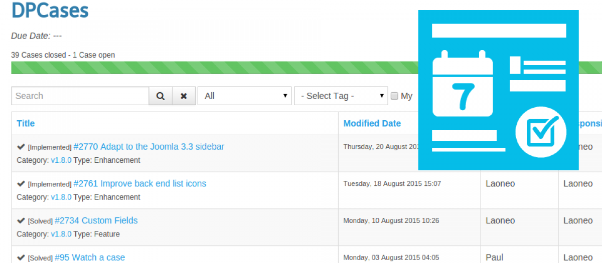 Dpcases- Joomla Project Management Extension