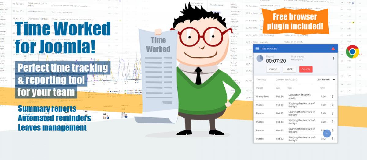 Time Worked For Joomla