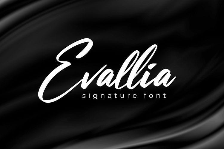 Free Evallia Signature Font