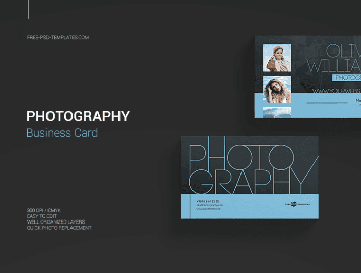 Free Photography Business Card Mockup