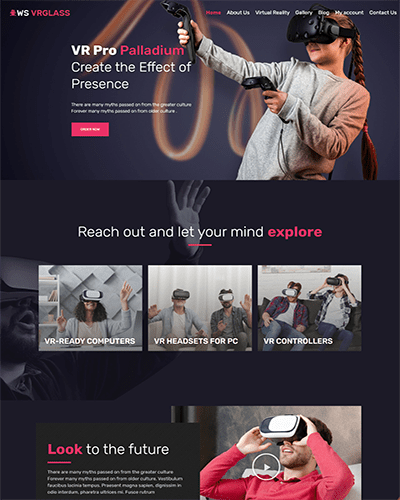 WS VRGlass – Premium Virtual Reality wordpress theme