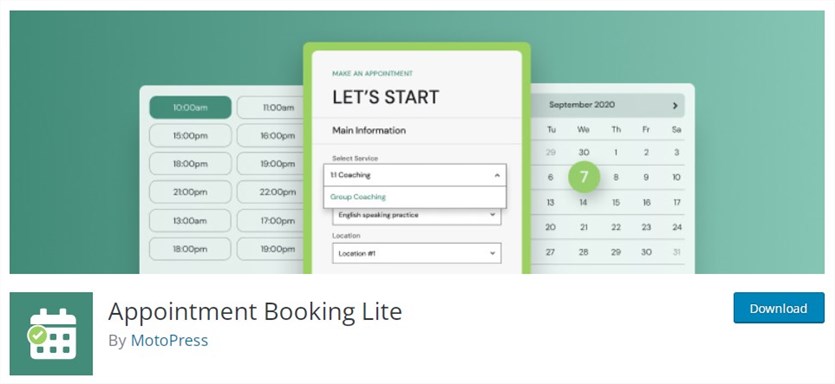 Appointment Booking Lite By Motopress