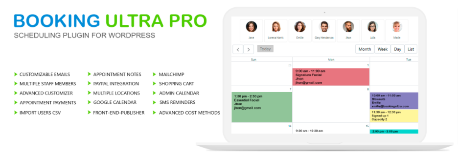 Booking Ultra Pro Appointments Booking Calendar Plugin