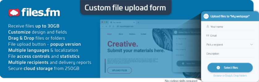 Files.fm File Upload Form