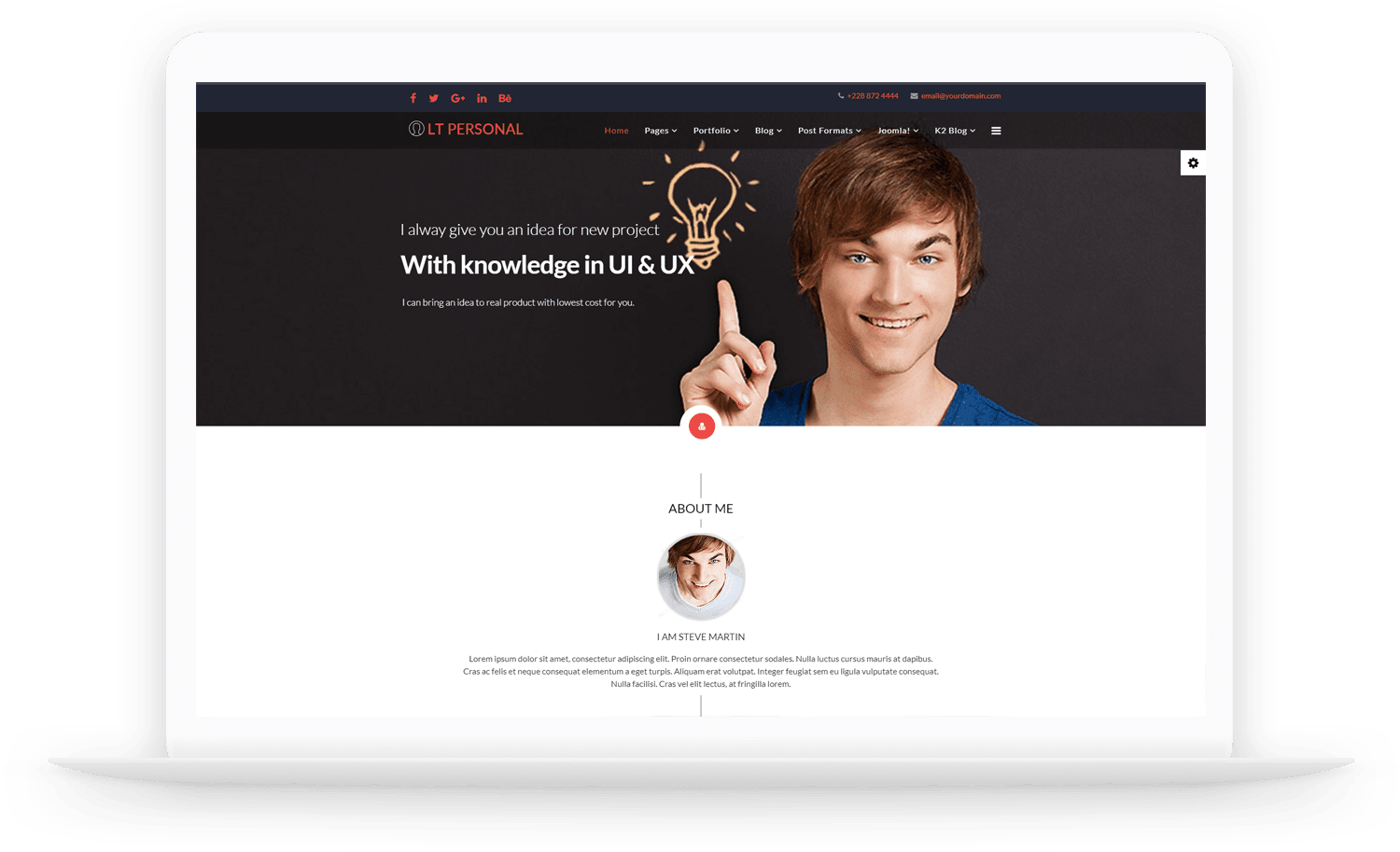 Lt Personal Free Personal Onepage Joomla Template