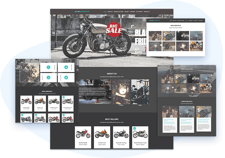 WS Motorcycle – Responsive MotorBike Store WooCommerce Wordpress theme