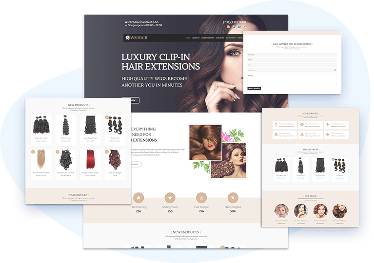 Hair wig 2025 wordpress theme