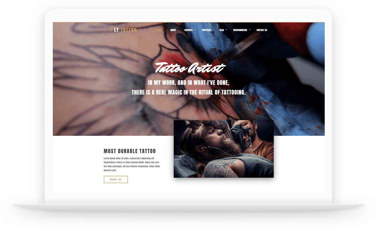 Crafter - Tattoo Bootstrap Landing Page Template » Themelock.com - Premium  Themes & Templates